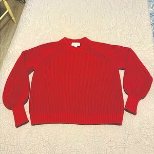Vibrant Red Crew Neck‎ Sweater